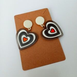 Fashion Jewelry Heart Dangle Earrings